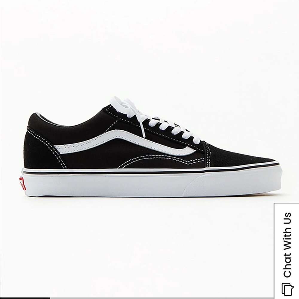 Vans Classic Black and White Lace-Up Shoes